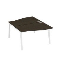 А4 Б3 190 ВТ (Венге темный/Белый) Рабочая станция каркас TRE столы 2х140 Техно