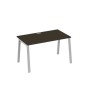 А4 С3 024 ВТ (Венге темный/Серый) Стол письменный на металлокаркасе TRE