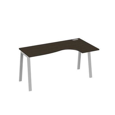 А4 С3 036 ВТ (Венге темный/Серый) Стол эргономичный правый "Классика" на металлокаркасе TRE