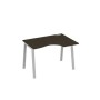 А4 С3 042 ВТ (Венге темный/Серый) Стол эргономичный правый "Классика" на металлокаркасе TRE