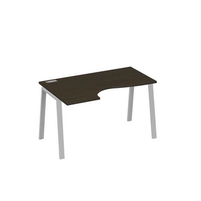 А4 С3 043 ВТ (Венге темный/Серый) Стол эргономичный левый "Классика" на металлокаркасе TRE