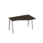 А4 С3 054 ВТ (Венге темный/Серый) Стол эргономичный правый "Техно" на металлокаркасе TRE