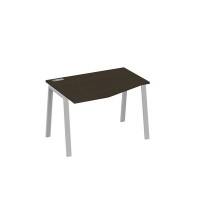 А4 С3 061 ВТ (Венге темный/Серый) Стол эргономичный левый "Техно" на металлокаркасе TRE