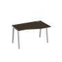 А4 С3 064 ВТ (Венге темный/Серый) Стол эргономичный правый "Техно" на металлокаркасе TRE