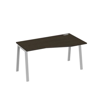 А4 С3 066 ВТ (Венге темный/Серый) Стол эргономичный правый "Техно" на металлокаркасе TRE