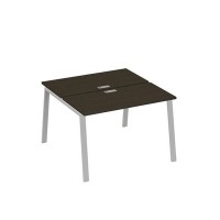 А4 С3 170 ВТ (Венге темный/Серый) Рабочая станция на каркасе TRE столы 2х120
