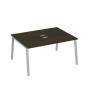 А4 С3 172 ВТ (Венге темный/Серый) Рабочая станция на каркасе TRE столы 2х160