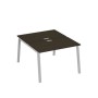 А4 С3 173 ВТ (Венге темный/Серый) Рабочая станция на каркасе TRE столы 2х120