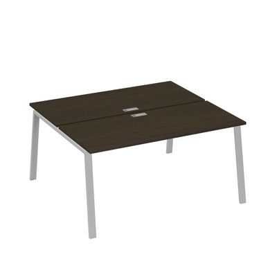А4 С3 175 ВТ (Венге темный/Серый) Рабочая станция на каркасе TRE столы 2х160