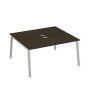 А4 С3 175 ВТ (Венге темный/Серый) Рабочая станция на каркасе TRE столы 2х160