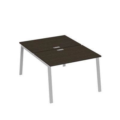 А4 С3 176 ВТ (Венге темный/Серый) Рабочая станция на каркасе TRE столы 2х120