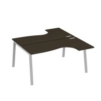 А4 С3 182 ВТ (Венге темный/Серый) Рабочая станция опоры TRE столы 2х160 Классика