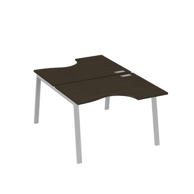 А4 С3 183 ВТ (Венге темный/Серый) Рабочая станция опоры TRE столы 2х120 Классика