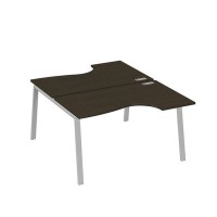 А4 С3 184 ВТ (Венге темный/Серый) Рабочая станция опоры TRE столы 2х140 Классика