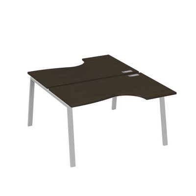 А4 С3 184 ВТ (Венге темный/Серый) Рабочая станция опоры TRE столы 2х140 Классика