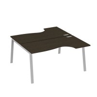 А4 С3 185 ВТ (Венге темный/Серый) Рабочая станция опоры TRE столы 2х160 Классика