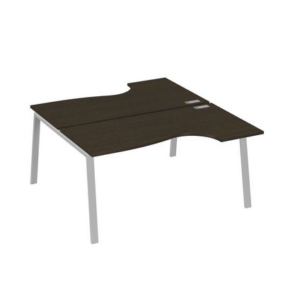 А4 С3 185 ВТ (Венге темный/Серый) Рабочая станция опоры TRE столы 2х160 Классика