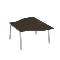 А4 С3 187 ВТ (Венге темный/Серый) Рабочая станция опоры TRE со столами Техно 2х140