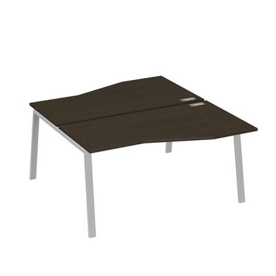 А4 С3 191 ВТ (Венге темный/Серый) Рабочая станция каркас TRE столы 2х160 Техно