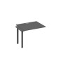 А4 А1 022-1 АР (Антрацит премиум/Антрацит) Секция стола 100 рабочей станции на каркасе UNO