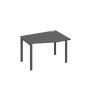 А4 А1 062 АР (Антрацит премиум/Антрацит) Стол эргономичный правый "Техно" на металлокаркасе UNO