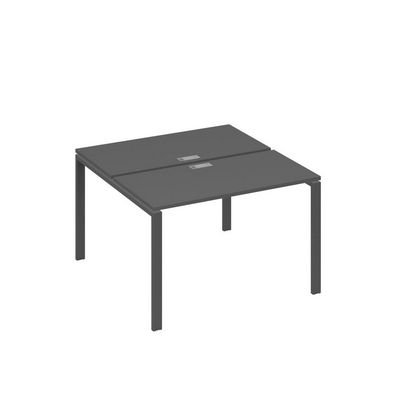 А4 А1 170 АР (Антрацит премиум/Антрацит) Рабочая станция на каркасе UNO столы 2х120
