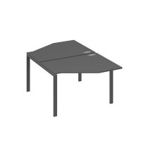 А4 А1 186 АР (Антрацит премиум/Антрацит) Рабочая станция опоры UNO со столами Техно 2х120