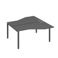 А4 А1 188 АР (Антрацит премиум/Антрацит) Рабочая станция опоры UNO со столами Техно 2х160