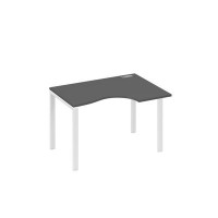 А4 Б1 042 АР (Антрацит премиум/Белый) Стол эргономичный правый "Классика" на металлокаркасе UNO
