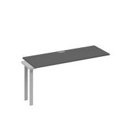 А4 С1 005-1 АР (Антрацит премиум/Серый) Секция стола 160 рабочей станции на каркасе UNO