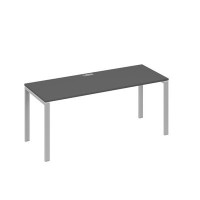 А4 С1 016 АР (Антрацит премиум/Серый) Стол письменный на металлокаркасе UNO