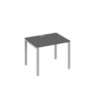 А4 С1 022 АР (Антрацит премиум/Серый) Стол письменный на металлокаркасе UNO