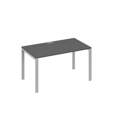 А4 С1 024 АР (Антрацит премиум/Серый) Стол письменный на металлокаркасе UNO