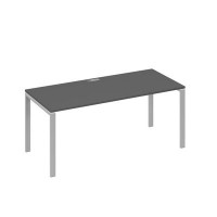 А4 С1 026 АР (Антрацит премиум/Серый) Стол письменный на металлокаркасе UNO