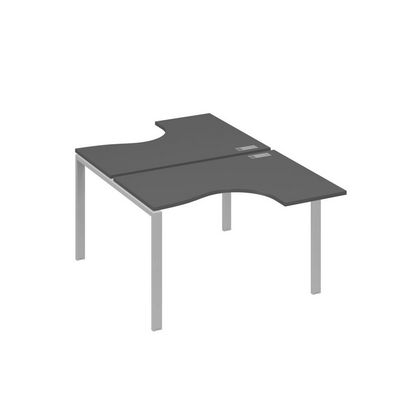 А4 С1 180 АР (Антрацит премиум/Серый) Рабочая станция опоры UNO столы 2х120 Классика