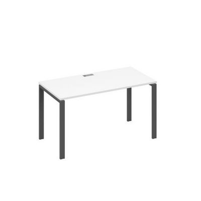 А4 А1 014 БП (Белый премиум/Антрацит) Стол письменный на металлокаркасе UNO