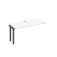А4 А1 015-1 БП (Белый премиум/Антрацит) Секция стола 160 рабочей станции на каркасе UNO