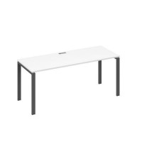 А4 А1 016 БП (Белый премиум/Антрацит) Стол письменный на металлокаркасе UNO