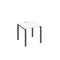 А4 А1 021 БП (Белый премиум/Антрацит) Стол письменный на металлокаркасе UNO