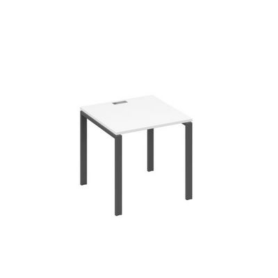 А4 А1 021 БП (Белый премиум/Антрацит) Стол письменный на металлокаркасе UNO