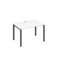 А4 А1 023 БП (Белый премиум/Антрацит) Стол письменный на металлокаркасе UNO