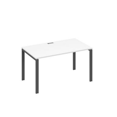 А4 А1 024 БП (Белый премиум/Антрацит) Стол письменный на металлокаркасе UNO