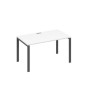 А4 А1 024 БП (Белый премиум/Антрацит) Стол письменный на металлокаркасе UNO