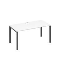 А4 А1 025 БП (Белый премиум/Антрацит) Стол письменный на металлокаркасе UNO