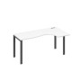 А4 А1 036 БП (Белый премиум/Антрацит) Стол эргономичный правый "Классика" на металлокаркасе UNO