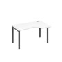 А4 А1 044 БП (Белый премиум/Антрацит) Стол эргономичный правый "Классика" на металлокаркасе UNO