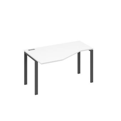 А4 А1 053 БП (Белый премиум/Антрацит) Стол эргономичный левый "Техно" на металлокаркасе UNO