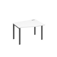 А4 А1 062 БП (Белый премиум/Антрацит) Стол эргономичный правый "Техно" на металлокаркасе UNO