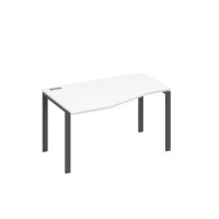 А4 А1 063 БП (Белый премиум/Антрацит) Стол эргономичный левый "Техно" на металлокаркасе UNO