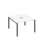 А4 А1 170 БП (Белый премиум/Антрацит) Рабочая станция на каркасе UNO столы 2х120
